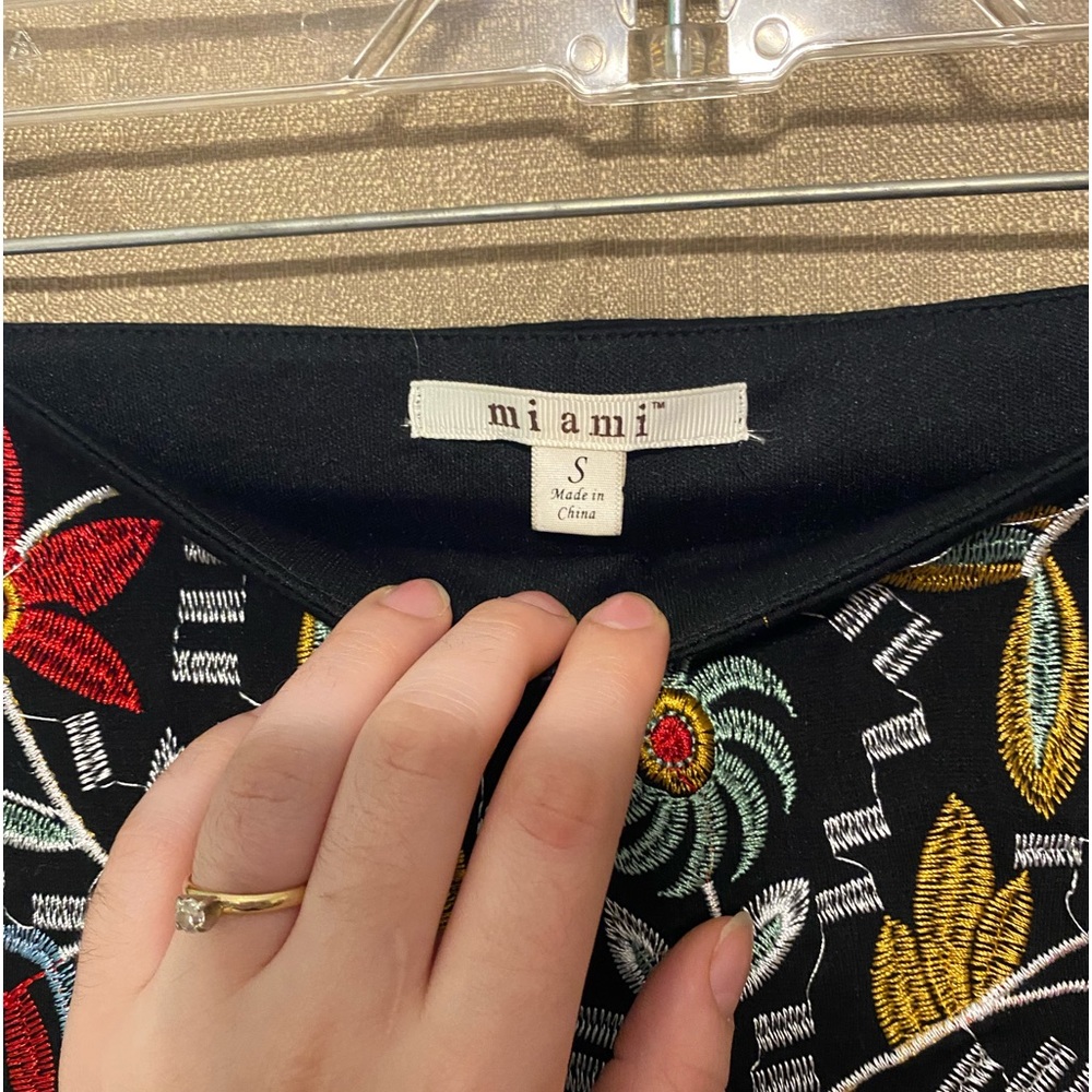 Black embroidered skirt
